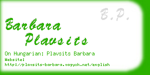 barbara plavsits business card